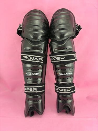 Knapper AK5 Ball Hockey Shin Pads 15" Black