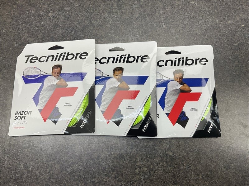 Tecnifibre Razor Soft 16g/1.30 Tennis String (Lime) 3 Pack
