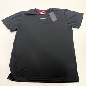 New Black CCM Mens Dri Fit T Shirt | Senior XL | #888600266756