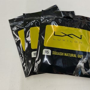 3 Pack Luxilon Squash Natural Gut 115