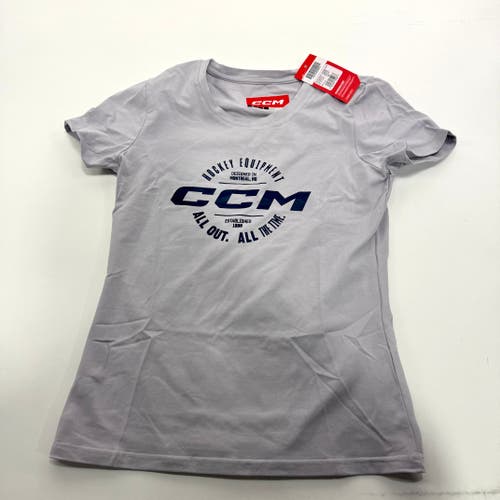 New CCM Womens Grey Spring SS Tee | Womens S | #191520722937