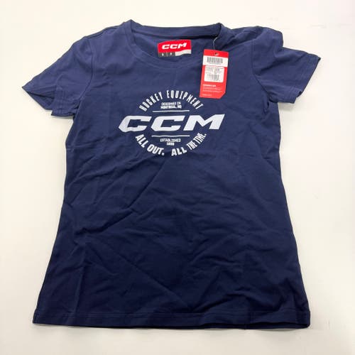 New CCM Womens Navy Spring SS Tee | Womens S | #191520722982