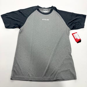 New CCM Mens Basecamp Two Tone Short Sleeve | Grey/Black | Senior M | #191520510848