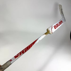 Used Regular White/Red Bauer Flylite Goalie Stick | P31 Curve 26" Paddle | J574