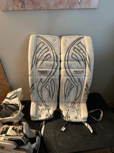 35" Reebok Larceny Goalie Legos with warrior chest blocker and glove