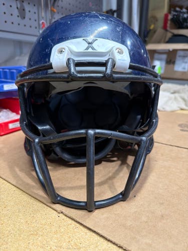 USED XENITH X2E+ YOUTH FOOTBALL HELMET - MEDIUM - NAVY