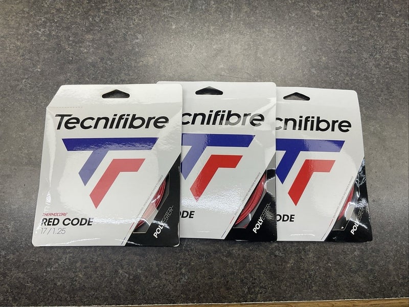 Tecnifibre Red Code 17g/1.25 Tennis String (Red) 3 Pack