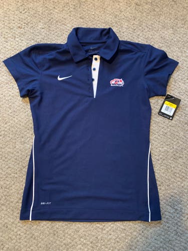 USA Olympics Hockey Polo Shirt Small Nike White Women’s Team Issue NWT