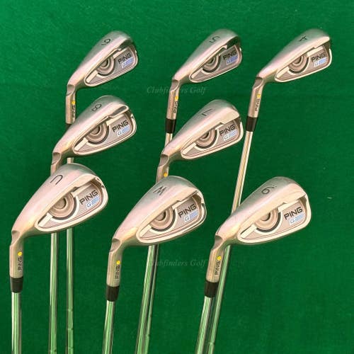 LH Ping G Series Yellow Dot 4-UW Iron Set Ping AWT 2.0 Steel Stiff