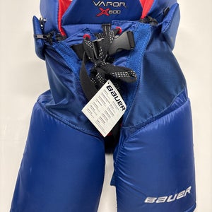 New!! Bauer Vapor X800 Hockey Pants Junior Medium Blue
