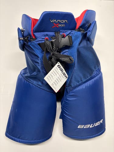 New!! Bauer Vapor X800 Hockey Pants Junior Medium Blue