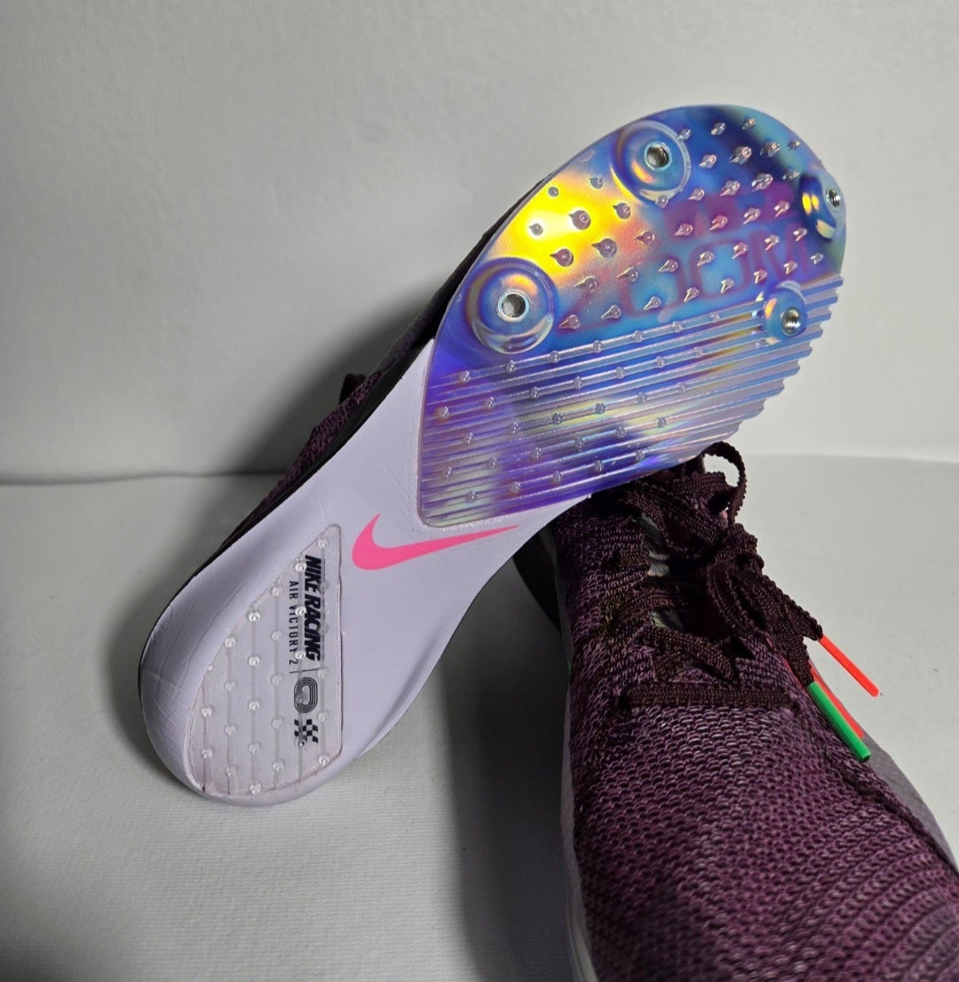 Nike Victory 2 Faith Kipyegon Purple-Red Spikes Track Size  display picture 1