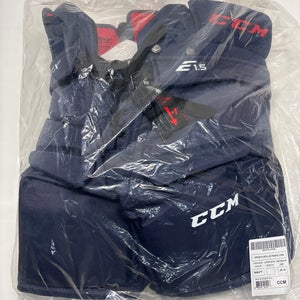New!! CCM Extreme Flex 1.5 Hockey Goalie Pants Junior Medium Navy Blue