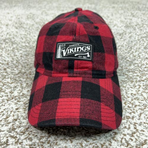 Minnesota Vikings Hat Cap Strap Back Mens One Size Red NFL Football New Era