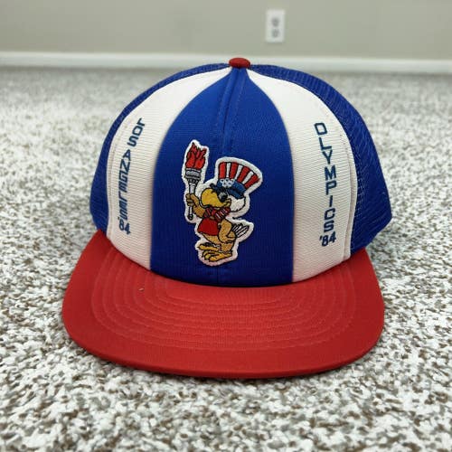 Vintage Los Angeles 1984 Olympics Hat Cap Snap Back Mens One Size Blue Red 80s