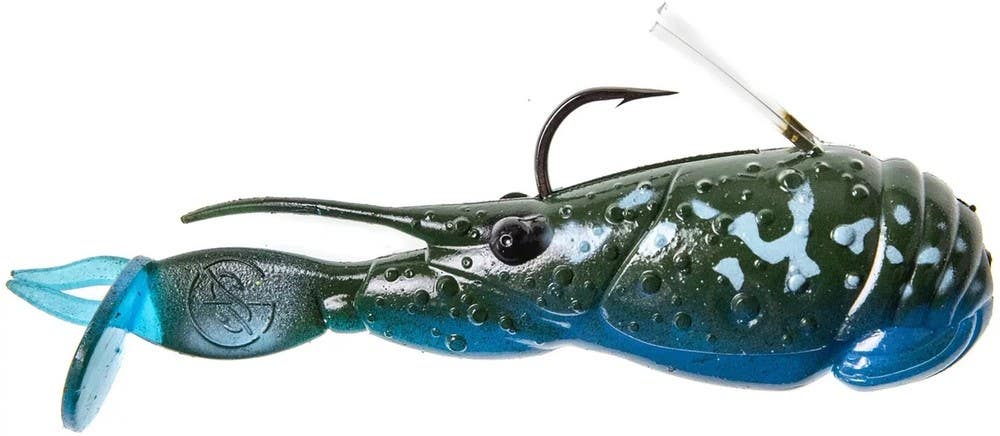 Googan Squad Scuddle Bug Swimbait 4in Green Pumpkin Blue 3/8oz TEN17