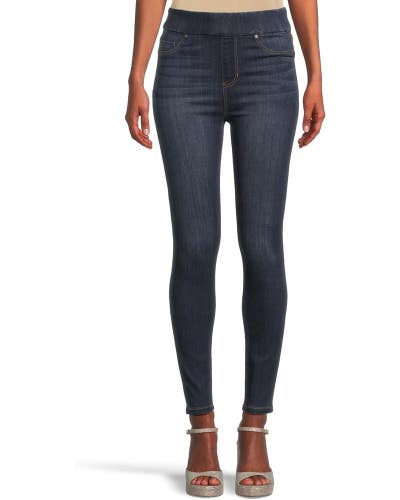 Liverpool Los Angeles Farrah Jeans Women 8 Blue Denim Pull On Skinny Leg DDR2333