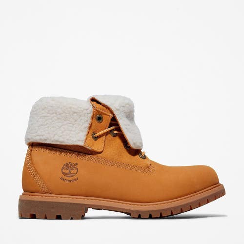 Timberland TB18329R231 Womens 8 Wheat Warm Lined Waterproof Roll-Top Boots MEW43