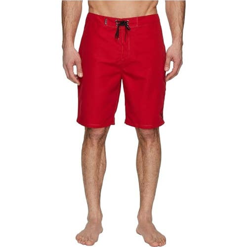 Hurley One And Only Boardshorts Men's 32 Red Drawstring Waist Swimwear DDR2635