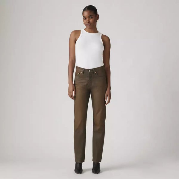 Levi's 501 Jeans Women's 28x30 Brown Denim Cotton High-Rise Straight Leg DDR2589