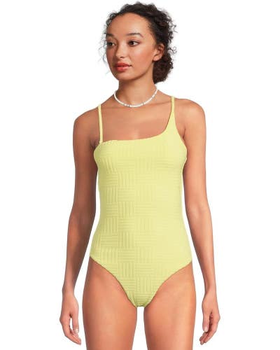 Beach Riot Athena Swimsuit Women's XS Yellow Textured One-Piece Beach JDM2612