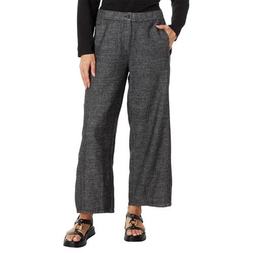 Eileen Fisher Pants Women's Small Black Elastic Waist Wide Leg Ankle DDR2613