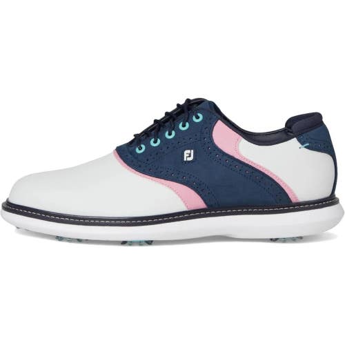 FootJoy New Wave Traditions 57959 Men's US 11 White Blue Spiked Golf Shoes MEW58