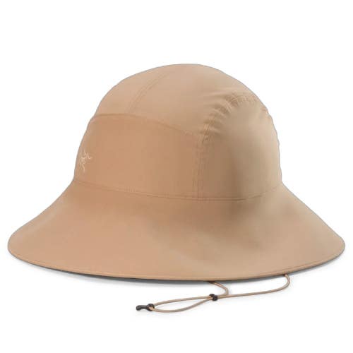 Arc'teryx Sinsola Shade Hat Women L/XL Beige Wide Brim Chin Strap Hiking JDM2632