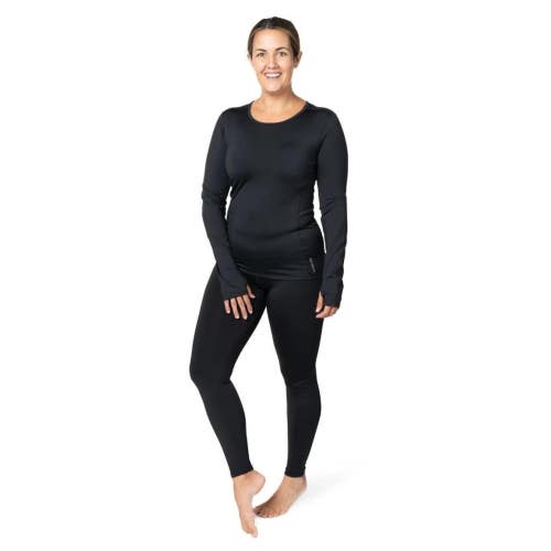 Hot Chillys Micro-Elite Chamois Base Layer Top Women's XS Black Stretch DDR3015