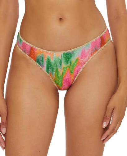 Becca Mirage Adela Hipster Bottom Women's L Mutlicolor Tie-Dye Swimwear DDR2298