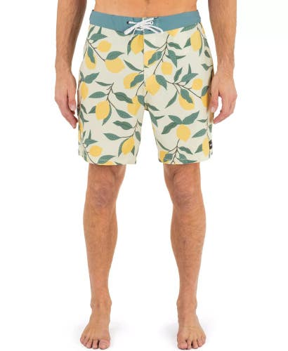 Hurley Phantom Eco Classic Boardshorts Men's 34W Pineapple 18" Swimwear DDR2466