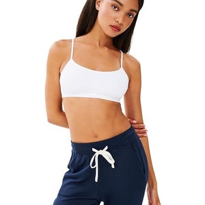 Splits59 Loren Sports Bra Women's XS White Stretch Seamless Racerback DDR2586