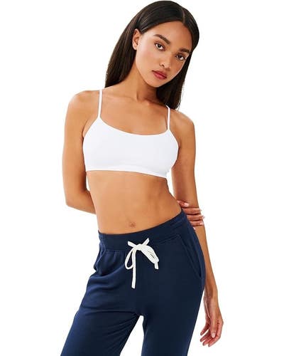 Splits59 Loren Sports Bra Women's XS White Stretch Seamless Racerback DDR2586