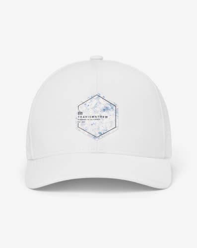 TravisMathew Ocean Vessel Baseball Cap Men's One Size White Snapback Hat DDR2289