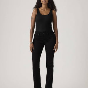 Levi's 314 Jeans Women's 31x30 Soft Black Denim Stretch Shaping Straight DDR2209