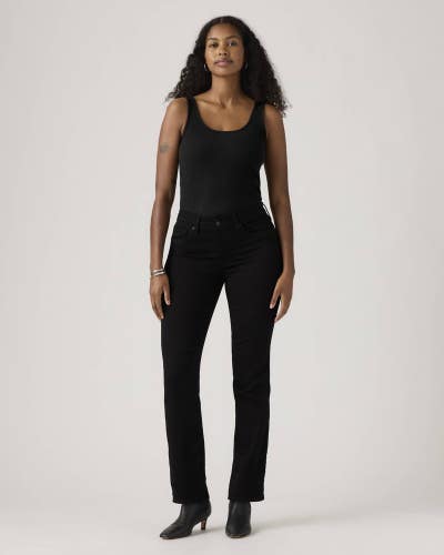 Levi's 314 Jeans Women's 31x30 Soft Black Denim Stretch Shaping Straight DDR2209