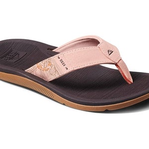 Reef Santa Ana CJ3625 Flip Flop Sandal Mens 7.5 Peach Leather Round Toe HAWK2538