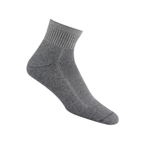 Wigwam Cool-Lite Quarter Socks Unisex Large Gray Stretch Cushion Active DDR2622