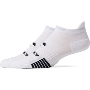 Brooks Ghost Lite Socks Unisex Small White Arch Support No-Show 2-Pack DDR2627