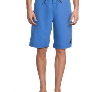 Hurley One And Only Boardshorts Men's 29 Blue Drawstring Waist Swimwear DDR2623