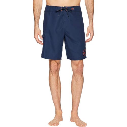 O'Neill Santa Cruz Solid 2.0 Board Shorts Mens 34 Midnight Blue Swimwear DDR2285