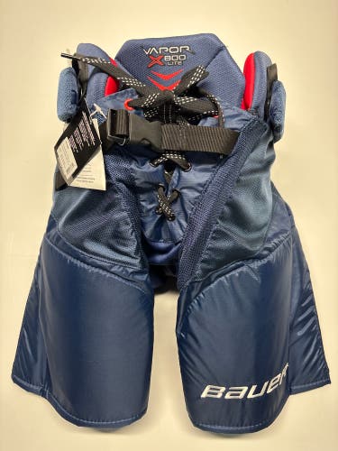 New!! Bauer Vapor X800 Lite Hockey Pants Junior Large Navy Blue
