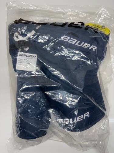 New!!  Bauer Supreme S27 Hockey Pants Junior Large Navy Blue