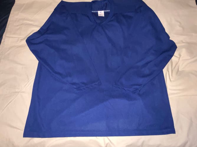 NEW Vintage Made in Canada Maska/CCM Hockey Practice Jersey Royal Blue XXL.