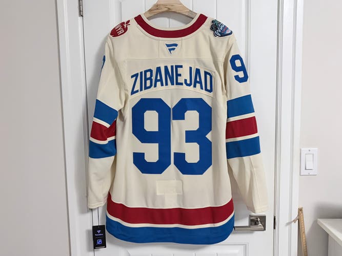 BNWT Authentic Fantatics Winter Classic Rangers Mika Zibanejad Jersey Size 54