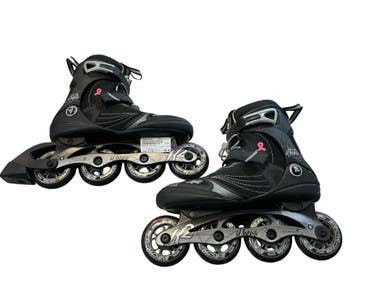 Used K2 BREAST CANCER Senior Rec Fitness Skates Black Senior 8.5 11873-C000232721