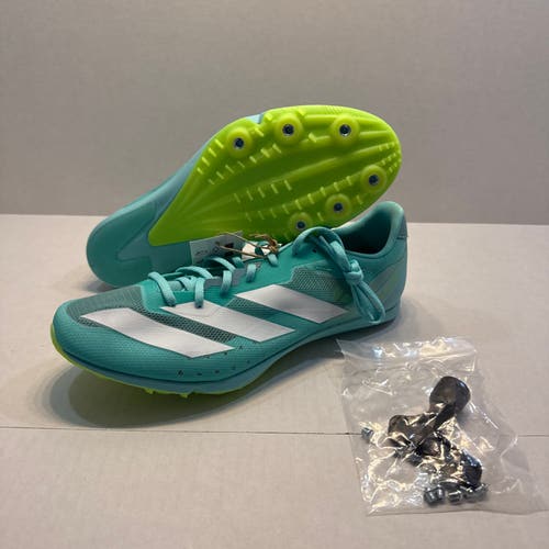 Adidas Adizero Distancestar Track Spikes Blue Cloud White Mens Size 8 JI2999