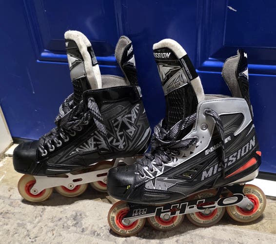 Mission Inhaler NLS3 Inline Skates Extra Wide Width Size 9 (Used)