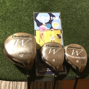 Cleveland Ladies W Series Launcher Woods Set (D, 3W, 5W) Graphite Need New Grips