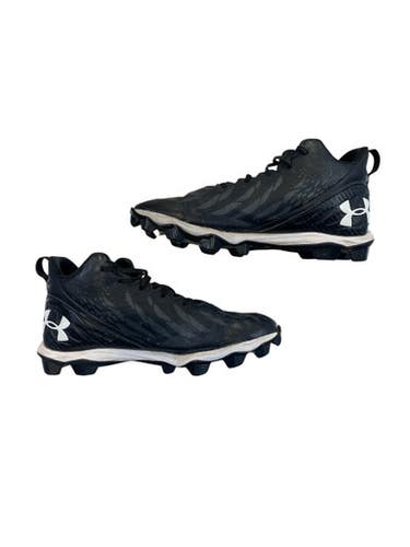 Used Under Armour Adult FB Cleats Black And White Senior 9 11873-S000226799